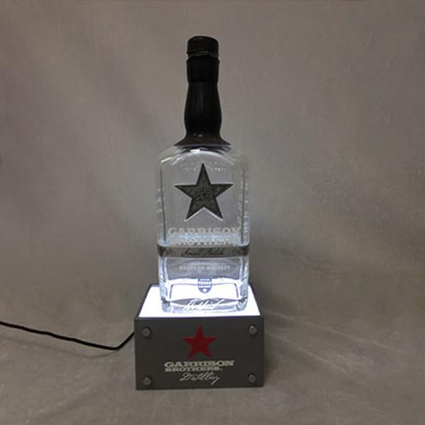 Quality Whisky Alcohol Display Acrylic Bottle Glorifiers LED Light Base for sale