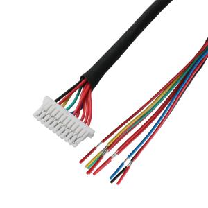China Lvds Cable 10P JST SHLP-10V-S-B To Semi-stripped Harnesses Custom Coaxial Cable Assemblies Automotive Wire Harness on sale