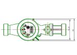 Brass RF Multi Jet Water Meter / Utility Billing Prepaid IC Card Water Meter