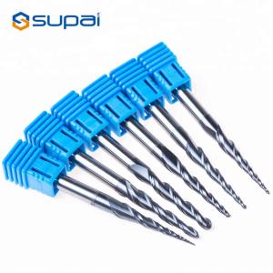 2 Flute Tapered Wood Milling Cutter Metal Working Tool ISO Certification