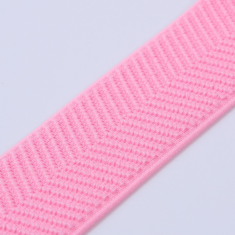 Customizable 3.5cm Polyester Herringbone Elastic Webbing For Garment Production
