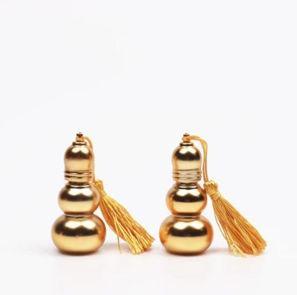 Quality Customize  6ml Empty Golden UV Glass Perfume Roller Ball Bottle for sale