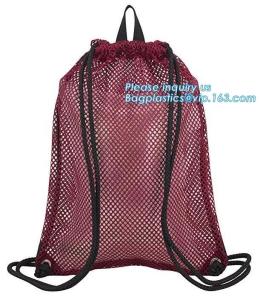 Buy cheap drawstring backpack kids mesh backpack manufacturer mesh net gift backpack,polyester drawstring outdoor cycling backpack product