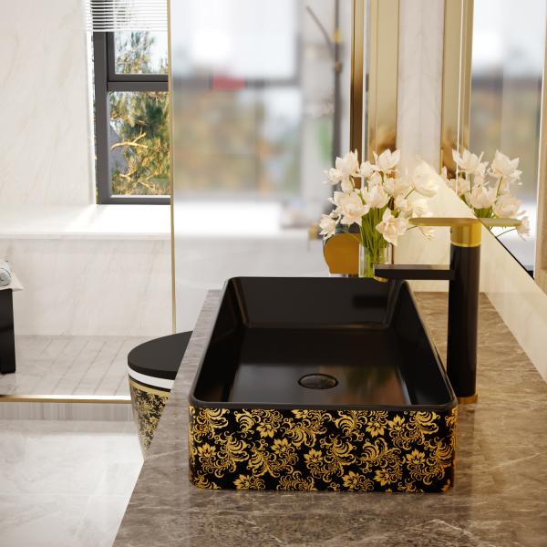 600*350*110mm Sanitary Ware Basin Rectangular Ceramic Bathroom Sinks