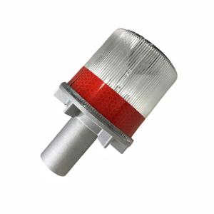 China Solar Led Beacon Light Blinking Amber LED Strobe Warning Light Traffic Cone Light on sale