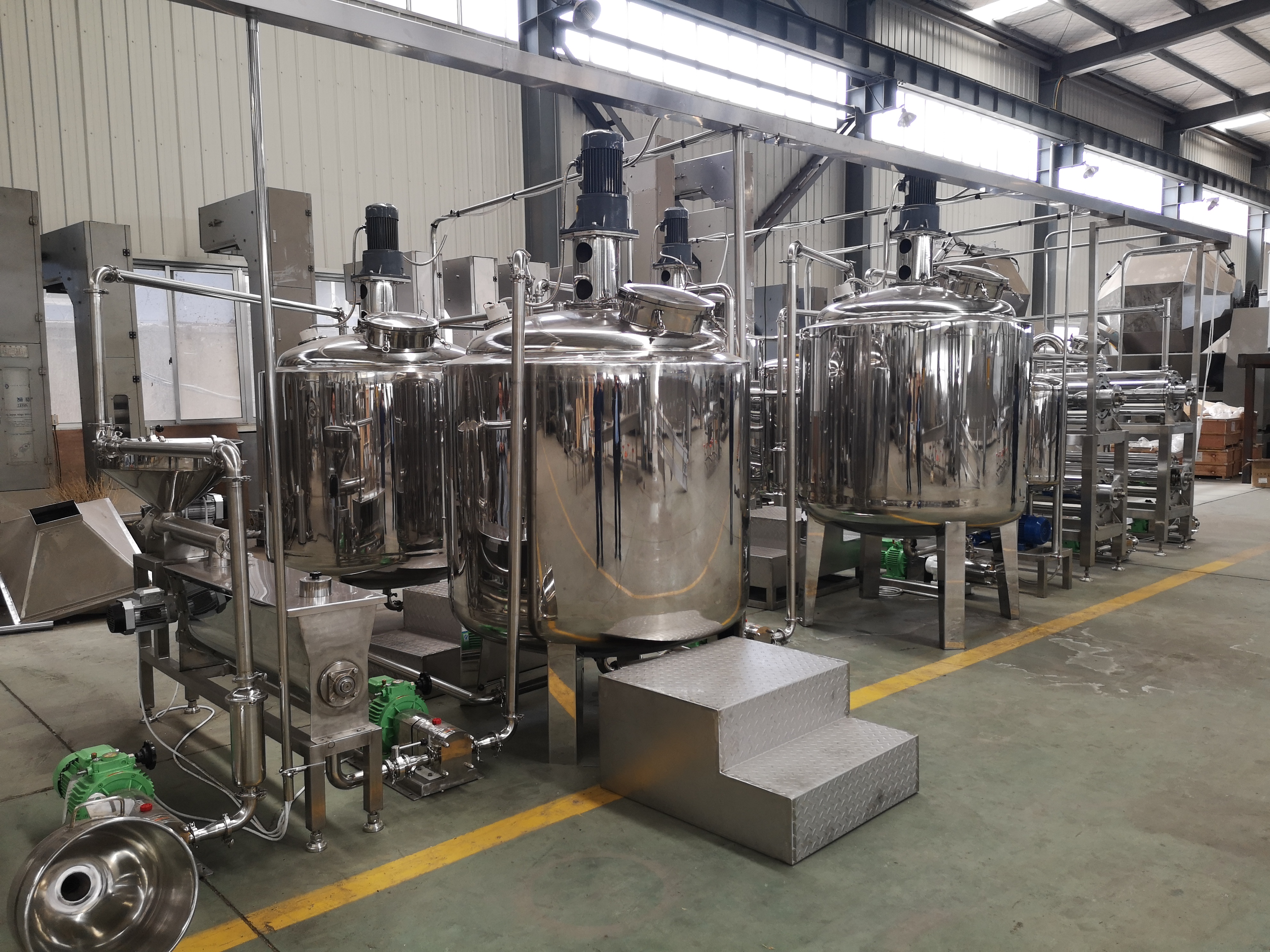 Roasting Ss304 Peanut Butter Processing Line For Peanut Making