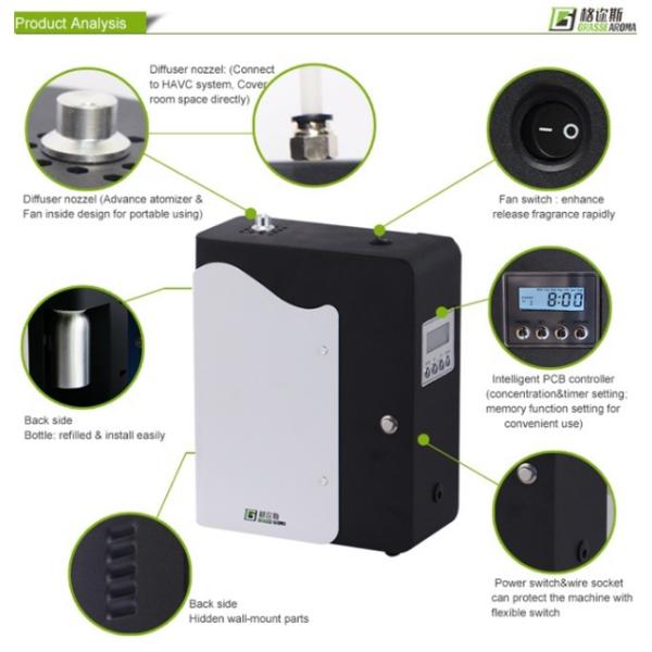 8W 300m³ 200ML Air Aromatherapy Arom Diffuser HS-0301b