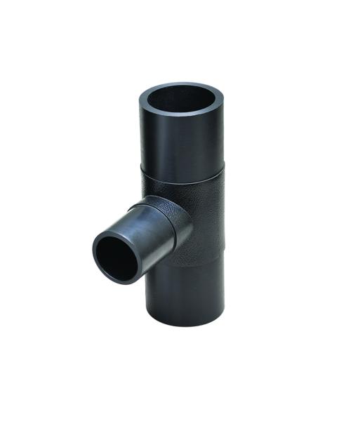 Quality PE DN63-DN315 SDR11 SDR17 SDR17.6 Butt Fusion Reducing Tee Pipe Fitting for sale