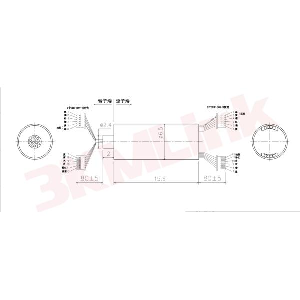 Durable 12 Circuits Wire Slip Ring Capsule For Antenna System