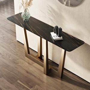China Sleek Marble & Stainless Steel Console Tables - Modern Entryway Style on sale