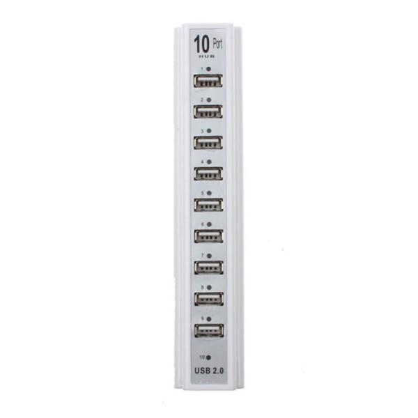 Quality White Blue 480Mbps 10 Port Hub Usb 2.0 Header Splitter for sale