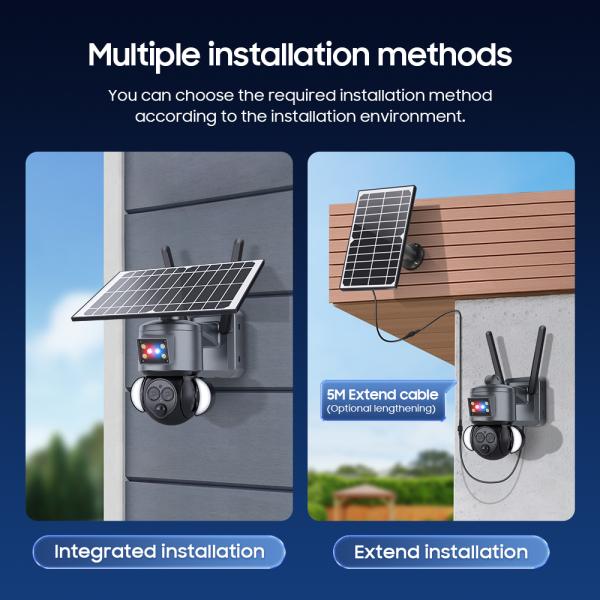 OEM 4G Lte Solar Security Camera With Sim Card 6MP Low Power Consumption