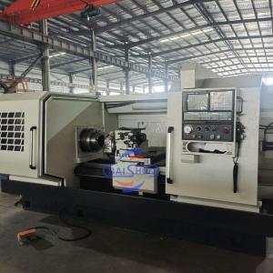Buy cheap Large Diameter QK1325 Double Chuck 2 Axis CNC Flat Bed Pipe Threading Lathe product