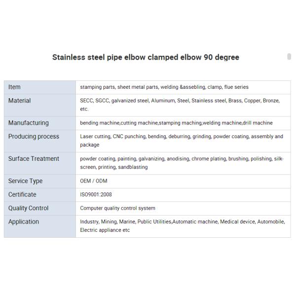 Professional Butt Welded Stainless Steel Tubing Elbows Joint Customized Shape