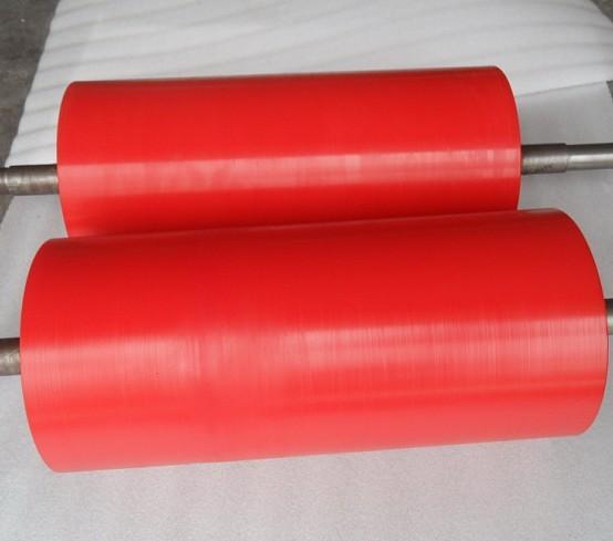 Quality High Anti Abrasion Industrial Red Polyurethane Roller Coating, Polyurethane Rollers for sale