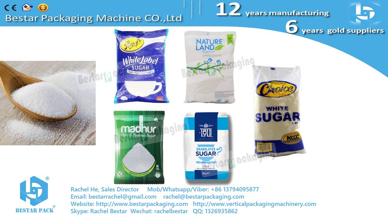 Automatic packaging line for white sugar 30 small pouches counting and stacking in big pouch
