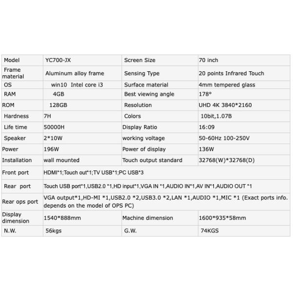 75 Inch LCD Touch Screen Interactive Digital Whiteboard For Meeting Room