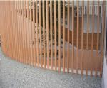 Brown / Cedar Thin Coffee WPC Fence Panels For SPA Surrounds Decoration