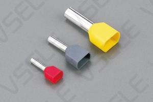 Colored Insulated Cable Lugs / Pre Insulated Terminal Two Line Connection