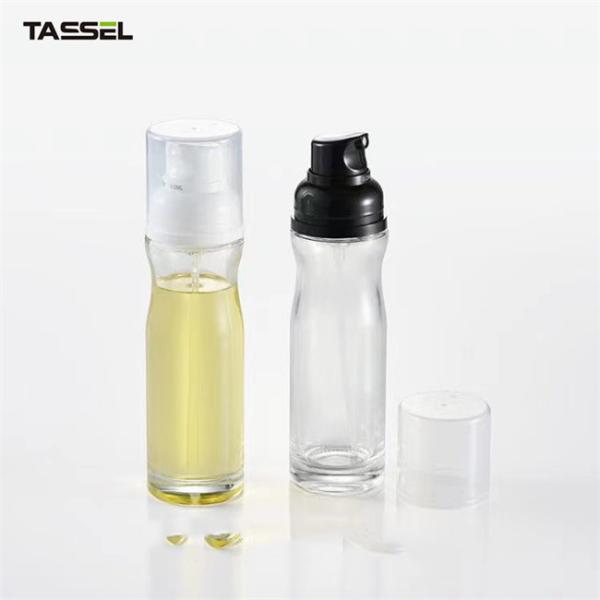 Quality 200ml Clear Oil Spray Glass Bottle Adjustable Dosage For Food Cook for sale