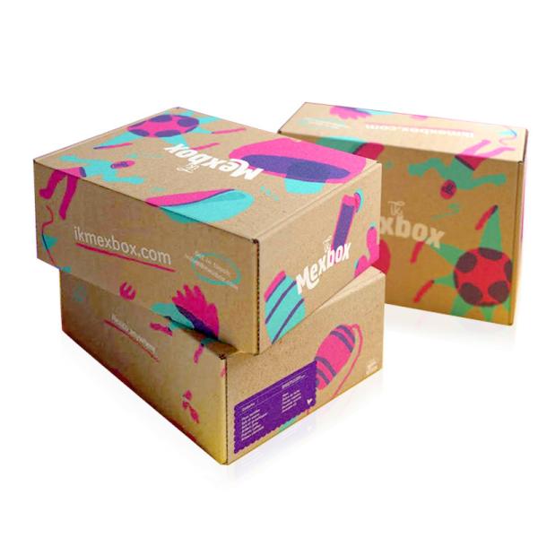 Square C2S Art Paper Corrugated Shipping Boxes CMYK Folding