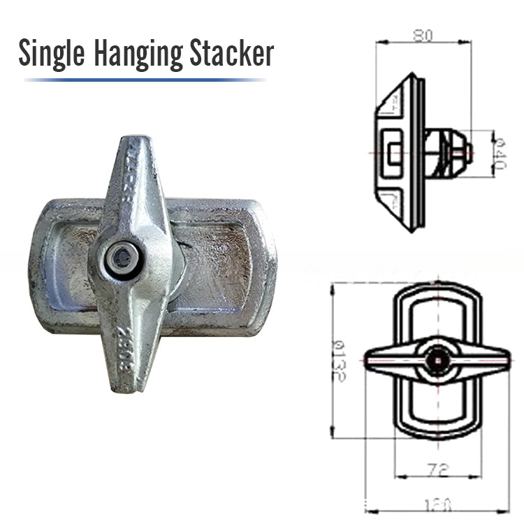Bottom Container Lashing Equipment Shipping Container Single Hanging Stacker