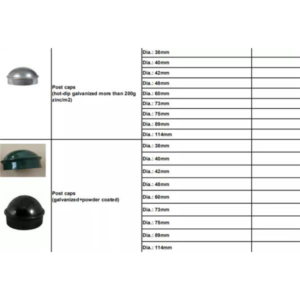 Round Gate Chain Link Fence Post Caps 1 3/8'' Pipe Inside Rust Resistant Finish