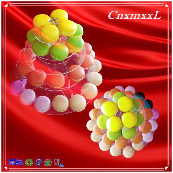 6 Tier Acrylic Macaron Stand 30.5x30.5x27cm Macaron Cake Tower Stand