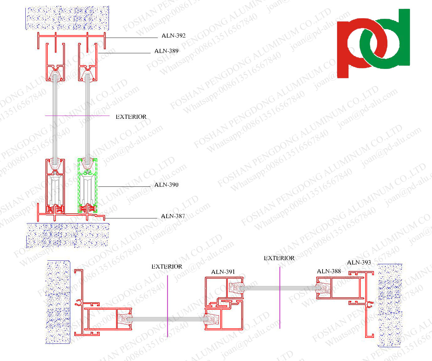 Bending Profiles Aluminum For Window And Door Profile To Central America