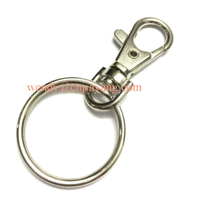 jiayang cat shape flower shape fish shape split keyring and snap hook with key ring