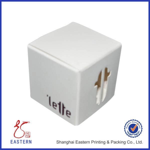 Quality White Concise Pantone Printing Macaron Paper Box With Logo Window for sale