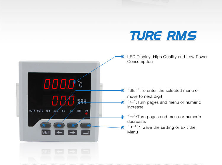 Digital Temperature Humidity Meter Temperature and Humidity and co2 Controller