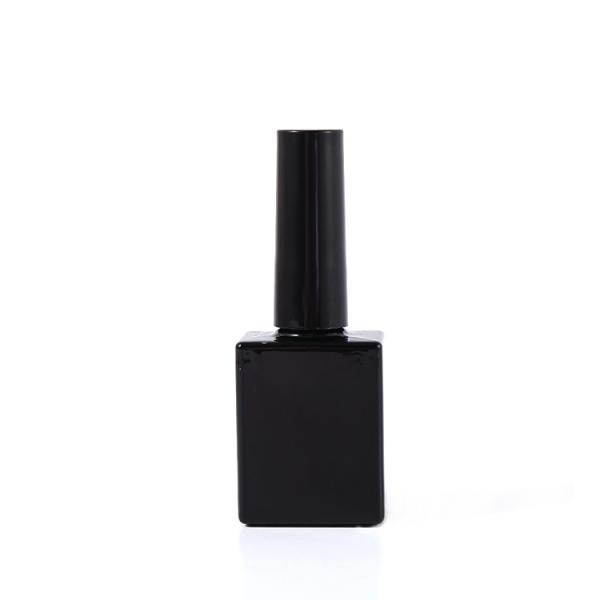 10ml 15ml Rectangular Glass Black Nail UV Gel Polish Packing Empty Square Shape Nail Polish Bottle With Brush for Cosmetic