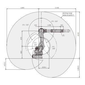 RS030N High Speed KAWASAKI Robot Arm 6 Axis Palletising Robot