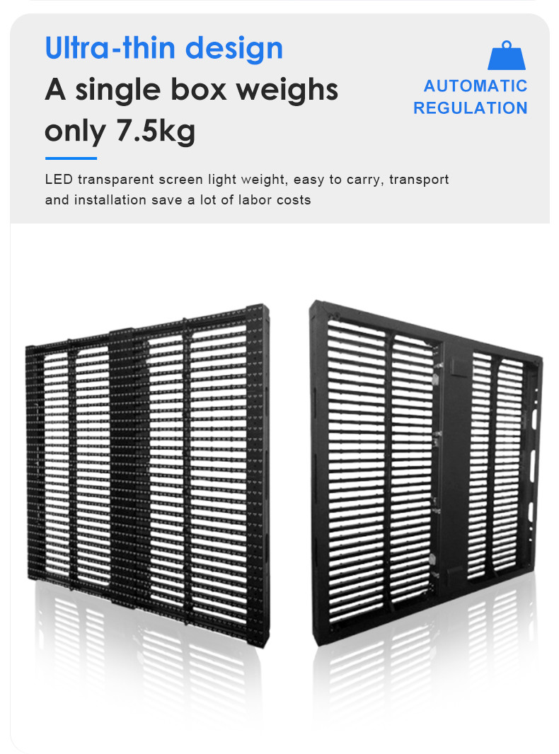 P3.9 - P7.82 LED Transparent Screen 3500nit Dynamic LED Display 3840Hz