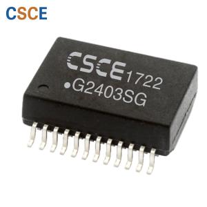 Buy cheap Single Port POE Lan Transformer 24 Pin Modules Isolation Voltage 1500 Vrms / Min product