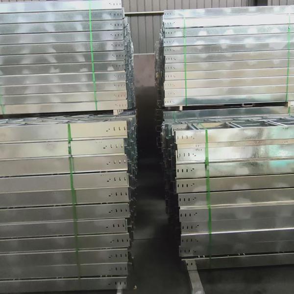 Smooth Galvanized Cable Tray Screw Installation Durable 2m-6m Light Medium Heavy Duty Cable Support