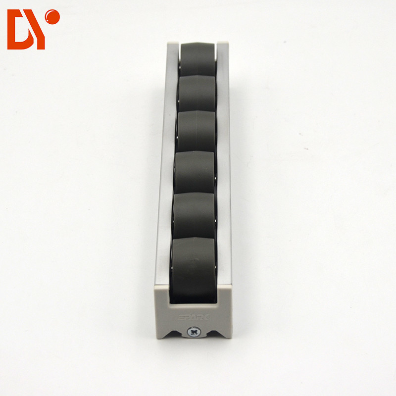 Aluminum Alloy Frame Roller Track System With Plastic Roller Wheel