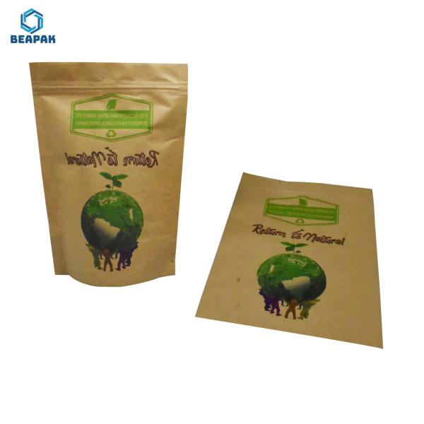 Quality Custom Printed Resealable Spices Biodegradable Coffee Bags for sale