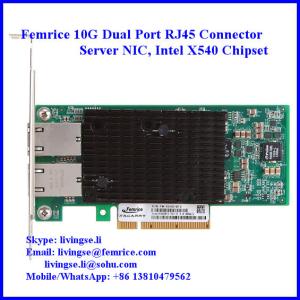 China 10Gbps Dual Port RJ-45 Copper Cable Ethernet Server Adapter, Intel X540-T2 Server Adapter on sale