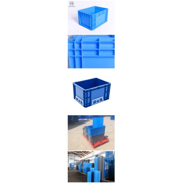 PP Material Stackable Euro Plastic Containers Perforated Style