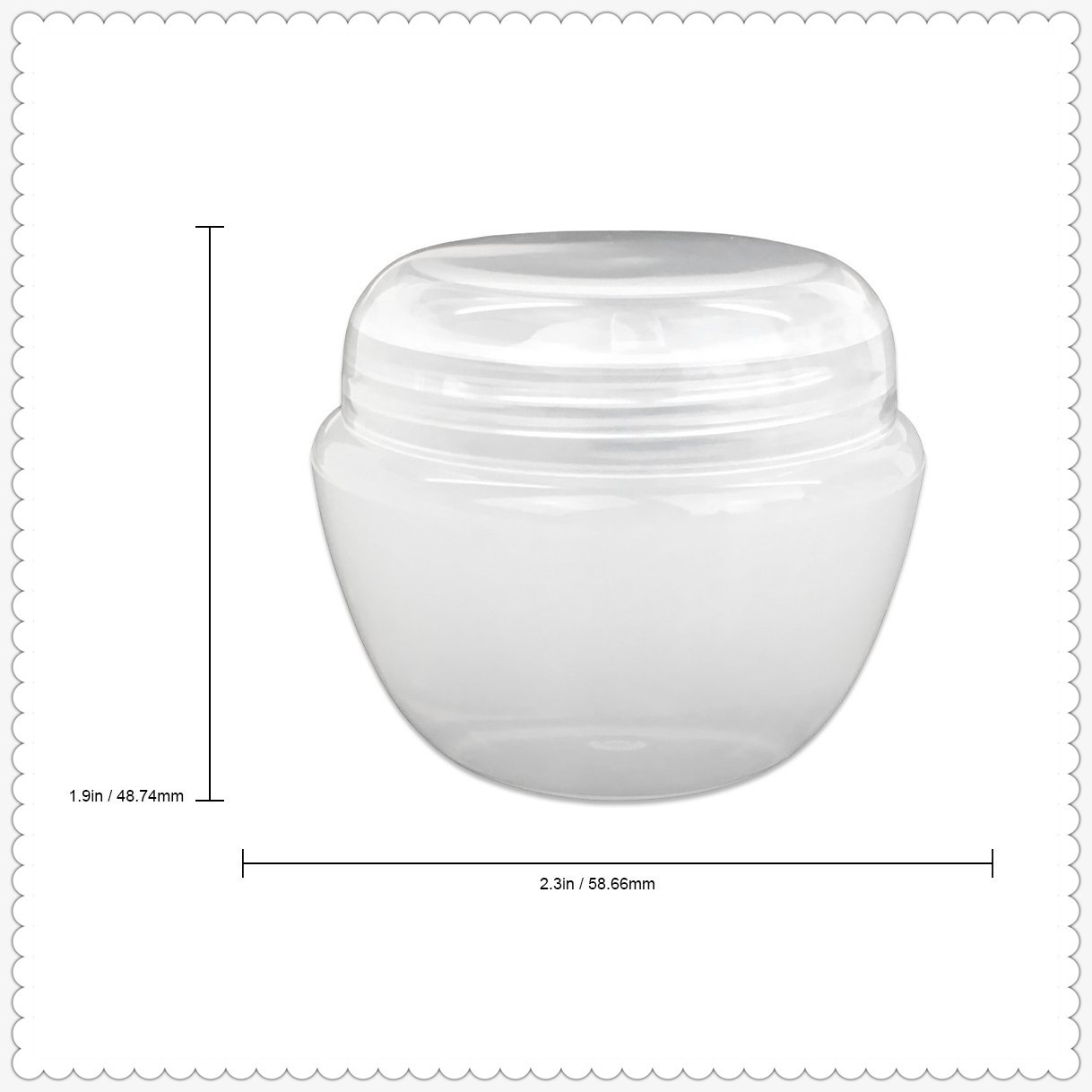 Compact White Empty Makeup Containers Airless Cream Jar Corrosion Resistant