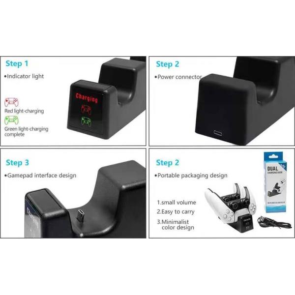 New Charging Controller PS5 Charger Dual Charging Dock Station P5 Playstation 5 Gamepad Joystick Charging Dock