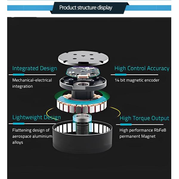Faradyi Customize robot Arm joint Permanent Magnet 36V PM 6025 Brushless Bldc ExternalRotor Innerrotor Gimbal Motor