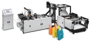 China U Cut Non Woven Fabric Production Line T - Shirt Bag Making Machine 120 Pcs/Min on sale