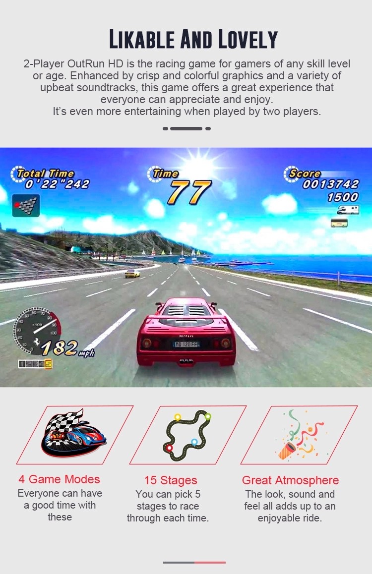 Double Player Coin Operated Arcade Car Racing Game Machine