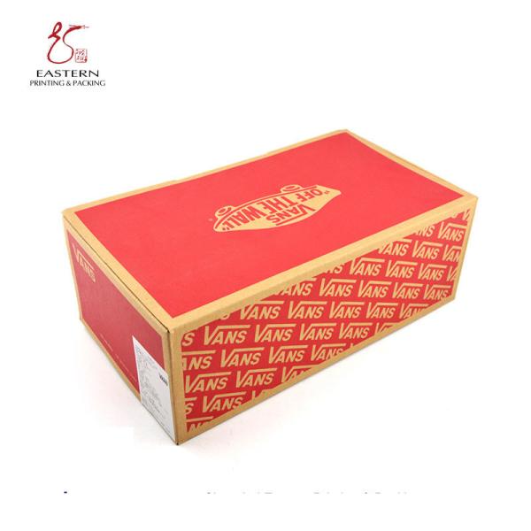 Custom Corrugated Shoe Boxes with Foldable Lid Closure Eco-friendly