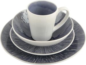Buy cheap Popular 16pcs Stoneware Dining Set , Crackle Reactive Glazed Dinner Set product