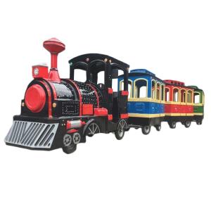 China Amusement Park Kids Arcade Machine Electric Trackless Train Rides On Car on sale
