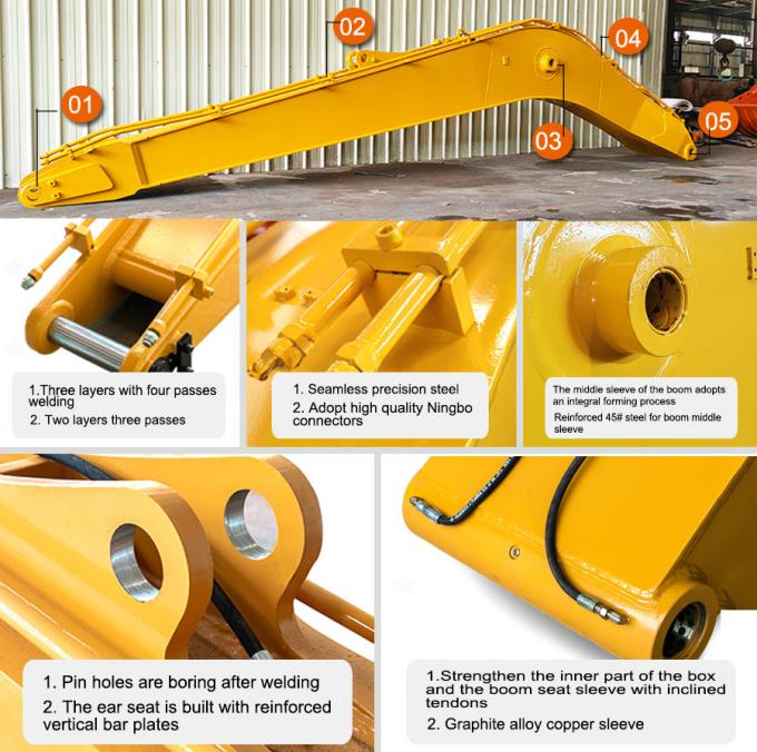 PC250 CAT320 Excavator Dipper Extension , Durable 20-25T Excavator Boom And Stick 4